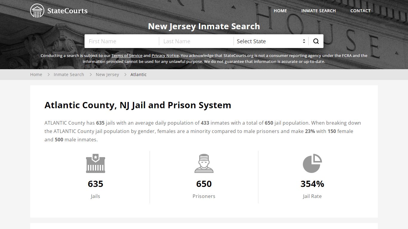 Atlantic County, NJ Inmate Search - StateCourts